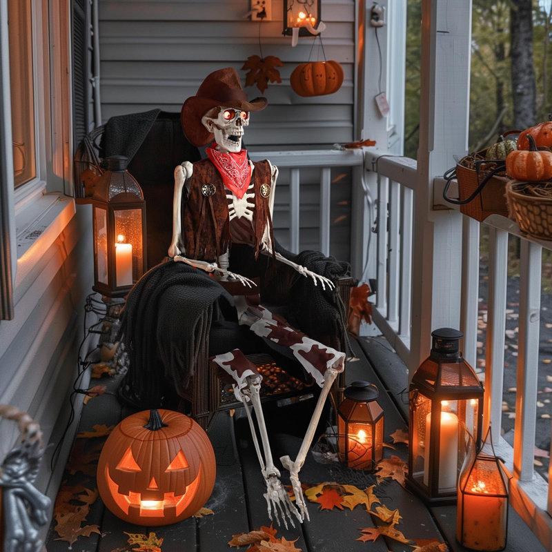 Life Size Pumpkin King Posable cheapest Skeleton